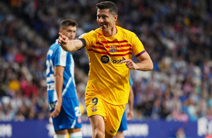 Lewandowski-inspired Barcelona thrash Espanyol to lift 27th La Liga title