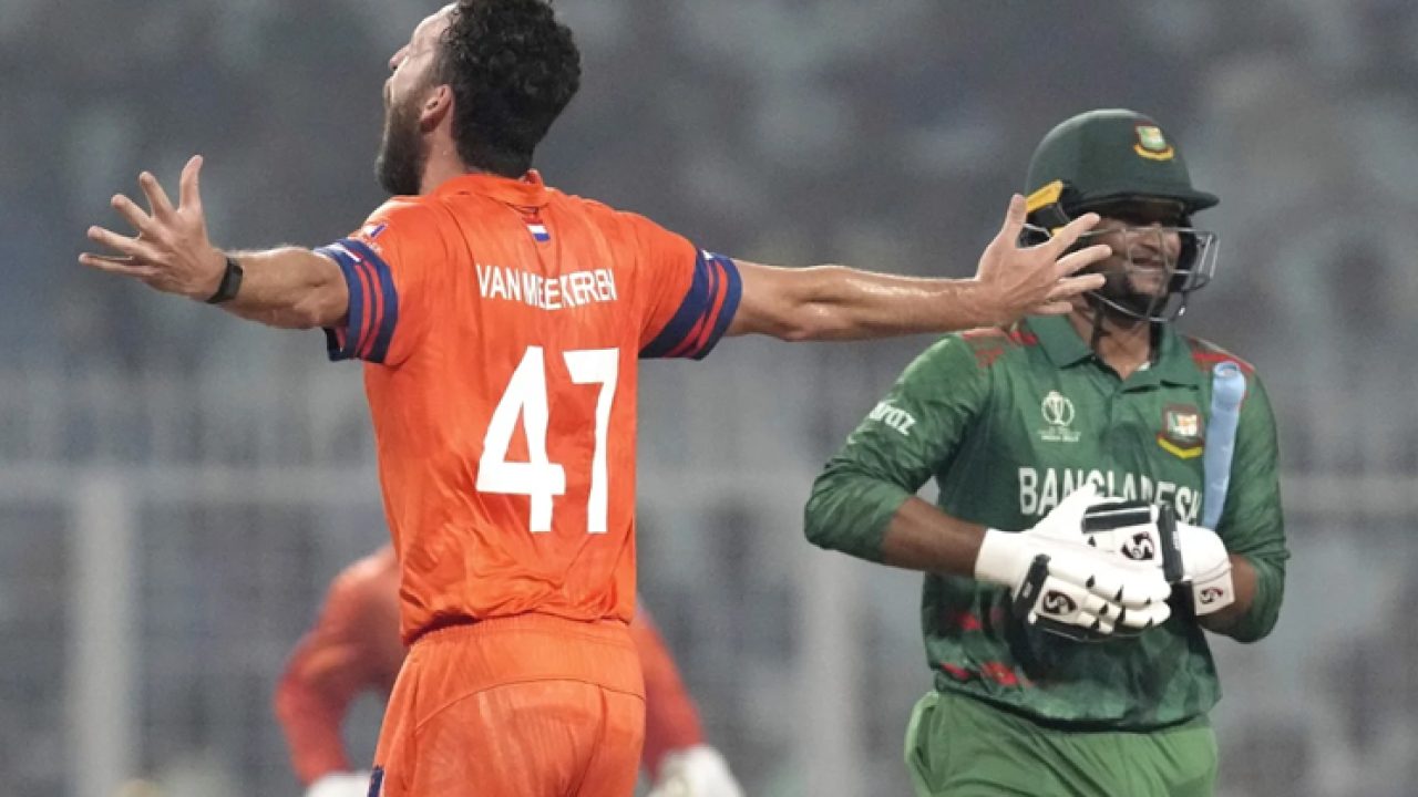 Netherlands vs Bangladesh Highlights, World Cup 2023: Bangladesh all out at  142, Netherlands win by 87 runs